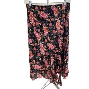 Vintage Bisou Bisou Floral Maxi Cottage Core Long Skirt Sz 12